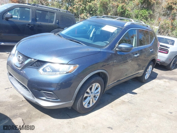 2016 Nissan Rogue S with VIN KNMAT2MVXGP695361, listed as a IAAI auction lot 41896209 with 100,551 mi miles. Bid and sale history available at carsss.com. Image 2.