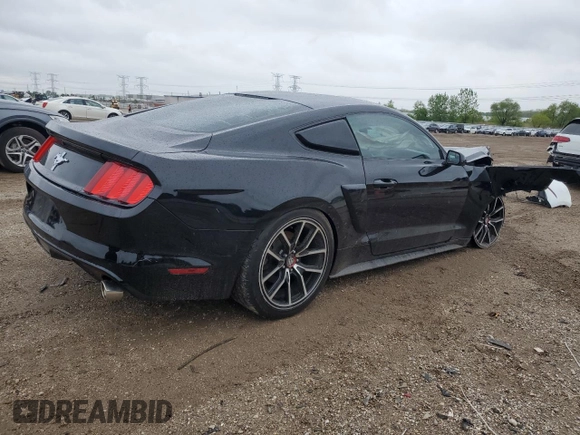2017 Ford Mustang V6 with VIN 1FA6P8AMXH5212110, listed as a Copart auction lot 57043455 with 66,242 mi miles and Salvage title. Bid and sale history available at DreamBid. Image 3.