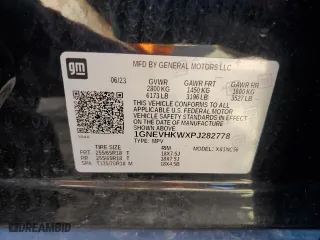 2023 Chevrolet Traverse LT Leather with VIN 1GNEVHKWXPJ282778, listed as a Copart auction lot 48578355 with 33,110 mi miles and Salvage Title. Bid and sale history available at carsss.com. Image 13.