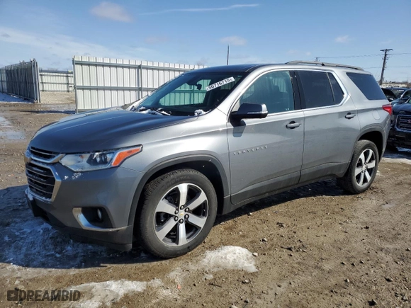 2021 Chevrolet Traverse LT Leather with VIN 1GNEVHKW1MJ175582, listed as a Copart auction lot 50716715 with 56,532 mi miles and Salvage Title. Bid and sale history available at carsss.com. Image 1.