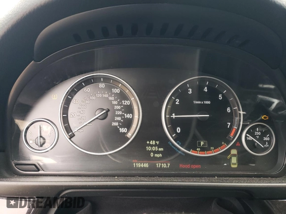 2013 BMW 5 Series 528i xDrive with VIN WBAXH5C50DD113325, listed as a Copart auction lot 49033955 with 119,446 mi miles and Salvage Title. Bid and sale history available at carsss.com. Image 9.