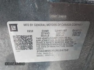 2018 Cadillac XTS Luxury with VIN 2G61M5S30J9164758, listed as a IAAI auction lot 41648265 with 173,134 mi miles and . Bid and sale history available at carsss.com. Image 9.