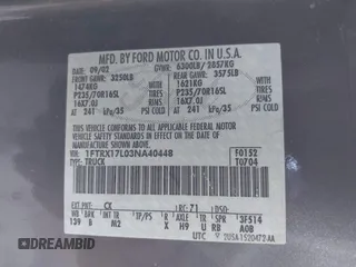 2003 Ford F-150 XL with VIN 1FTRX17L03NA40448, listed as a IAAI auction lot 41473201 with 1 mi miles. Bid and sale history available at carsss.com. Image 9.