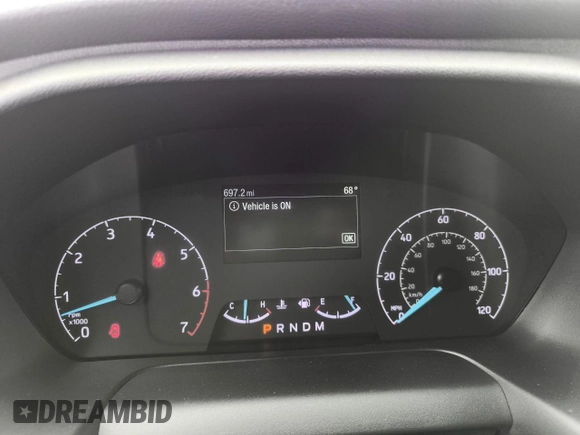 2023 Ford Transit Cargo with VIN 1FTRU8XG8PKC05304, listed as a Copart auction lot 60695455 with 697 mi miles and Clean title. Bid and sale history available at DreamBid. Image 7.