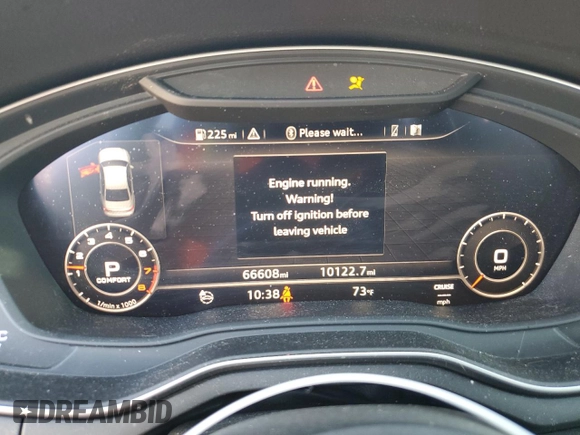 2017 Audi A4 Prestige with VIN WAUFNAF43HN069854, listed as a Copart auction lot 80235374 with 66,608 mi miles and Salvage Title. Bid and sale history available at carsss.com. Image 9.