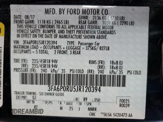 2018 Ford Fusion Hybrid Titanium with VIN 3FA6P0RU5JR120394, listed as a Copart auction lot 73557602 with 148,870 mi miles. Bid and sale history available at carsss.com. Image 12.