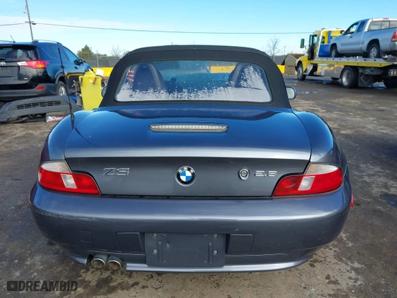 2000 BMW Z3 2.8L with VIN 4USCH3344YLF71259, listed as a IAAI auction lot 41516206 with 95,988 mi miles. Bid and sale history available at carsss.com. Image 16.