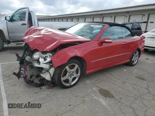 2005 Mercedes-Benz CLK 5.0L with VIN WDBTK75G05T036300, listed as a Copart auction lot 50647345 with 88,041 mi miles and Salvage Title. Bid and sale history available at carsss.com. Image 1.