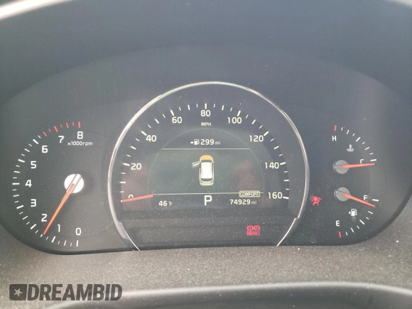 2019 Kia Sorento EX V6 with VIN 5XYPHDA54KG463085, listed as a Copart auction lot 53067765 with 74,929 mi miles and Salvage Title. Bid and sale history available at carsss.com. Image 9.