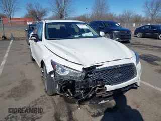 2023 Infiniti Q50 Luxe with VIN JN1EV7BRXPM542112, listed as a IAAI auction lot 41588571 with 20,749 mi miles and . Bid and sale history available at DreamBid. Image 6.