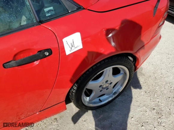 2000 Mercedes-Benz SLK-Class Kompressor with VIN WDBKK47F2YF158853, listed as a Copart auction lot 75102684 with 107,732 mi miles and Salvage Title. Bid and sale history available at carsss.com. Image 12.