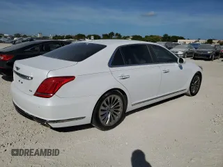 2019 Genesis G90 z VIN KMTF54JH1KU054539, wystawiony jako Copart lot #81937834 z przebiegiem 27 024 mil mil oraz Nie do naprawy • Non repairable. Historia ofert i sprzedaży dostępna na DreamBid. Obrazek 3.