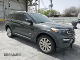 2022 Ford Explorer King Ranch with VIN 1FM5K7LC4NGC46302, listed as a Copart auction lot 49409195 with 33,300 mi miles and Salvage Title. Bid and sale history available at carsss.com. Image 4.