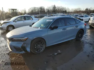 2024 Honda Civic Sedan Sport with VIN 2HGFE2F50RH526455, listed as a Copart auction lot 43948805 with 10,820 mi miles and Salvage Title. Bid and sale history available at carsss.com. Image 1.