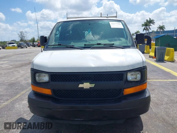 2014 Chevrolet Express Cargo Van with VIN 1GCWGFFA2E1103446, listed as a IAAI auction lot 42177760 with 91,232 mi miles. Bid and sale history available at carsss.com. Image 12.