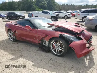 2015 Chevrolet Corvette Z51 3LT with VIN 1G1YM2D7XF5100461, listed as a Copart auction lot 68673454 with Not Provided miles and Salvage Title. Bid and sale history available at carsss.com. Image 4.