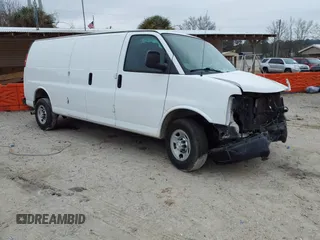 2016 Chevrolet Express Cargo Van with VIN 1GCWGBFF9G1274606, listed as a IAAI auction lot 41566652 with 296,452 mi miles. Bid and sale history available at carsss.com. Image 1.