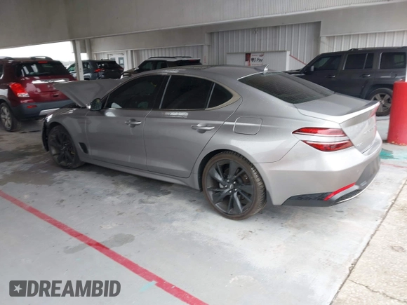 2023 Genesis G70 2.0T z VIN KMTG34TA8PU111790, wystawiony jako IAAI lot #41390217 z przebiegiem 35 303 mil mil oraz . Historia ofert i sprzedaży dostępna na DreamBid. Obrazek 3.