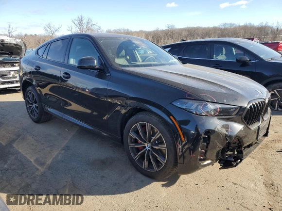 2025 BMW X6 xDrive40i with VIN 5UX33EX04S9Y40724, listed as a Copart auction lot 88339845 with 608 mi miles and Non Repairable. Bid and sale history available at carsss.com. Image 4.