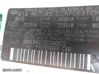 2014 Kia Cadenza Premium with VIN KNALN4D72E5140572, listed as a IAAI auction lot 42070861 with 177,950 mi miles. Bid and sale history available at carsss.com. Image 9.