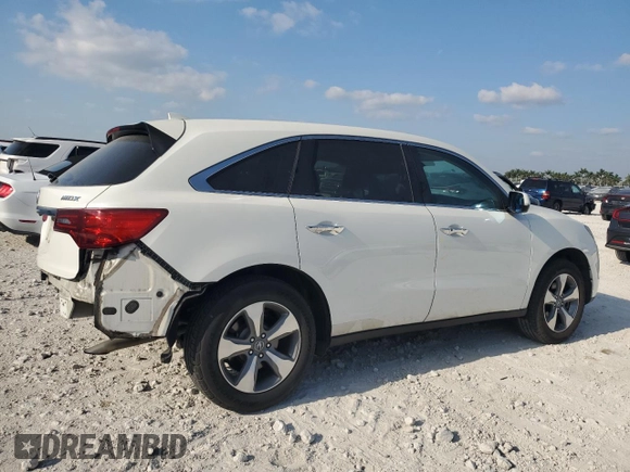 2016 Acura MDX with VIN 5FRYD3H22GB019710, listed as a Copart auction lot 53051735 with 82,152 mi miles and Salvage Title. Bid and sale history available at carsss.com. Image 3.