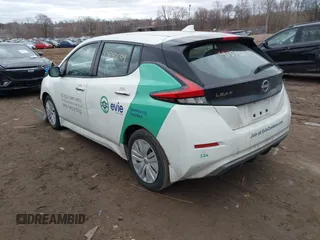 2023 Nissan LEAF S with VIN 1N4AZ1BV7PC551730, listed as a IAAI auction lot 41592504 with 17,423 mi miles and . Bid and sale history available at DreamBid. Image 3.