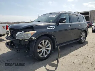2013 Infiniti QX56 with VIN JN8AZ2NE2D9042394, listed as a Copart auction lot 48365295 with 204,426 mi miles and Salvage Title. Bid and sale history available at carsss.com. Image 1.
