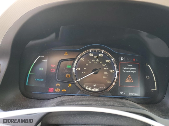 2017 Hyundai Ioniq Hybrid Blue with VIN KMHC65LC9HU024117, listed as a Copart auction lot 46491365 with NaN miles and Clean Title. Bid and sale history available at carsss.com. Image 9.