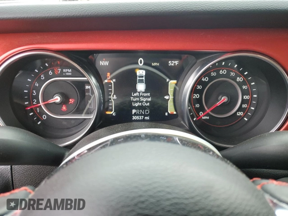 2021 Jeep Gladiator Rubicon with VIN 1C6JJTBG6ML518543, listed as a Copart auction lot 59877365 with 30,537 mi miles and Salvage title. Bid and sale history available at DreamBid. Image 9.
