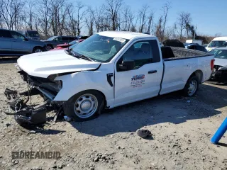 2022 Ford F-150 XL with VIN 1FTMF1CB7NKD81697, listed as a Copart auction lot 46955925 with 77,635 mi miles and Salvage Title. Bid and sale history available at carsss.com. Image 1.