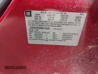 2011 Chevrolet Equinox LTZ z VIN 2CNALFEC3B6218635, wystawiony jako IAAI lot #42253015 z przebiegiem 187 910 mil mil oraz . Historia ofert i sprzedaży dostępna na DreamBid. Obrazek 9.