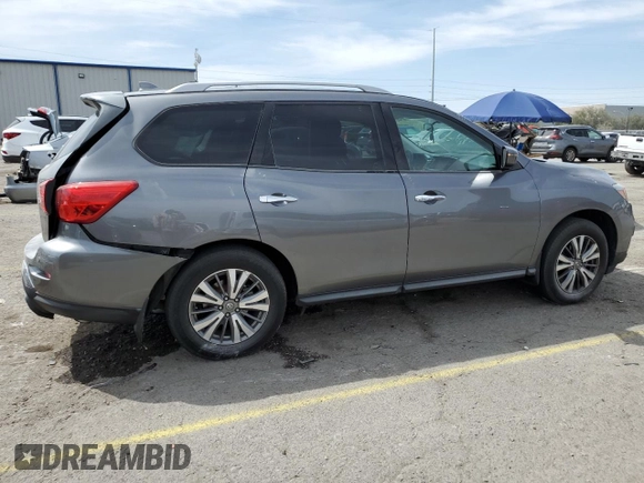 2020 Nissan Pathfinder S z VIN 5N1DR2AN4LC592594, wystawiony jako Copart lot #52460125 z przebiegiem 86 655 mil mil oraz Szkoda całkowita • Salvage title. Historia ofert i sprzedaży dostępna na DreamBid. Obrazek 3.
