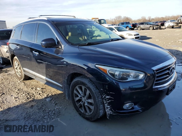2015 Infiniti QX60 with VIN 5N1AL0MM1FC532353, listed as a Copart auction lot 43291125 with 87,530 mi miles and Salvage title. Bid and sale history available at DreamBid. Image 4.