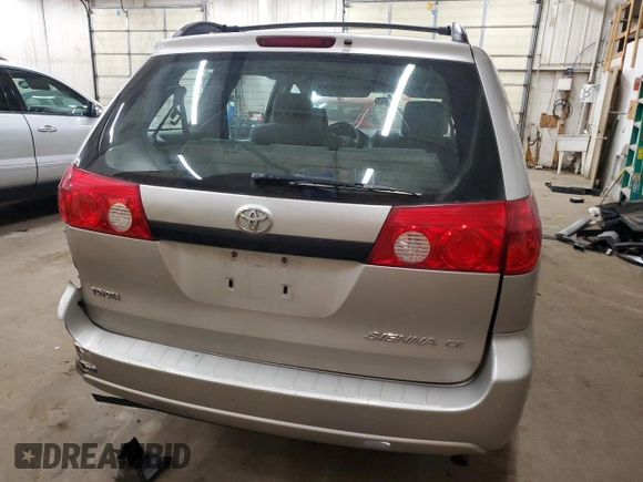 2006 Toyota Sienna CE with VIN 5TDZA23C16S463003, listed as a Copart auction lot 54897025 with 169,400 mi miles and Salvage Title. Bid and sale history available at carsss.com. Image 6.