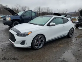 2019 Hyundai Veloster Turbo with VIN KMHTH6AB9KU007500, listed as a Copart auction lot 50174035 with 75,346 mi miles and Salvage Title. Bid and sale history available at carsss.com. Image 1.
