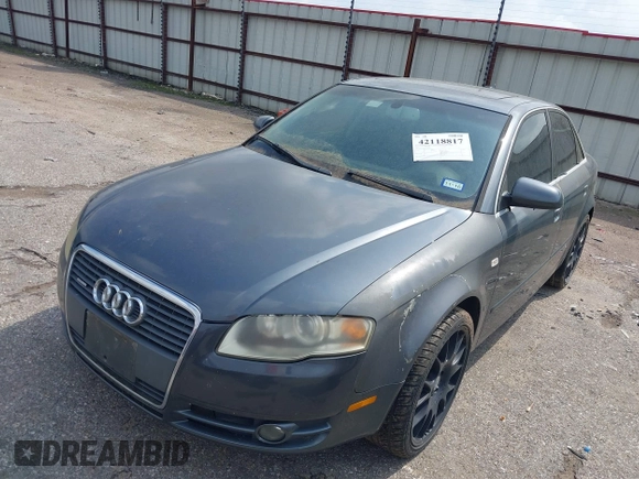 2006 Audi A4 2.0T with VIN WAUDF78E46A085336, listed as a IAAI auction lot 42118817 with 1 mi miles. Bid and sale history available at carsss.com. Image 2.
