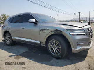 2021 Genesis GV80 with VIN KMUHB4SB5MU040802, listed as a Copart auction lot 71497074 with 45,321 mi miles and Salvage title. Bid and sale history available at DreamBid. Image 4.