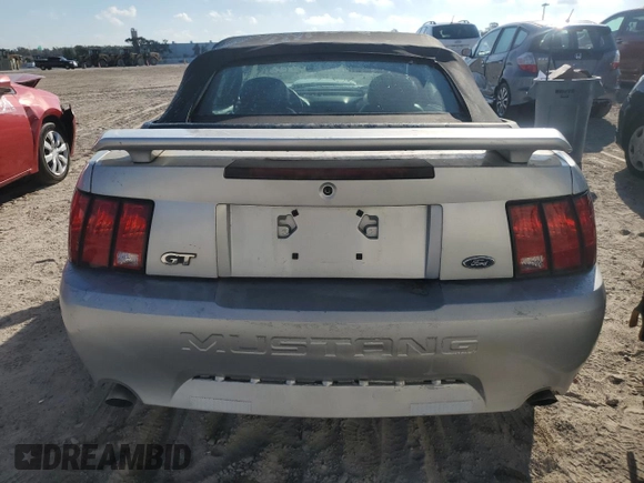 2003 Ford Mustang GT Deluxe with VIN 1FAFP45X53F389924, listed as a Copart auction lot 43318175 with 0 mi miles and Salvage Title. Bid and sale history available at carsss.com. Image 6.
