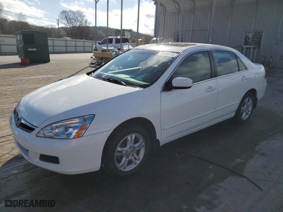 2007 Honda Accord Sdn EX with VIN 1HGCM55747A049955, listed as a Copart auction lot 79245744 with 190,829 mi miles and Salvage Title. Bid and sale history available at carsss.com. Image 1.