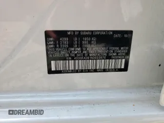 2022 Subaru Impreza Premium with VIN 4S3GKAD61N3602876, listed as a Copart auction lot 64166075 with 26,511 mi miles and Salvage title. Bid and sale history available at DreamBid. Image 12.
