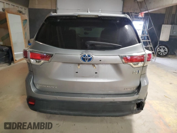 2016 Toyota Highlander Hybrid Limited with VIN 5TDDCRFH5GS016423, listed as a Copart auction lot 88781595 with 126,430 mi miles and Salvage Title. Bid and sale history available at carsss.com. Image 6.