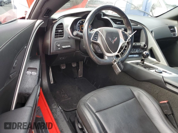 2017 Chevrolet Corvette Grand Sport 2LT with VIN 1G1YX2D77H5111816, listed as a Copart auction lot 74997504 with 19,891 mi miles and Non Repairable. Bid and sale history available at carsss.com. Image 8.