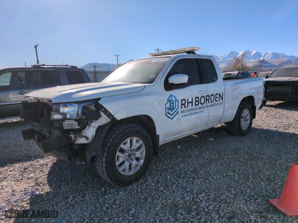 2022 Nissan Frontier S with VIN 1N6ED1CL1NN658438, listed as a Copart auction lot 88987045 with 45,704 mi miles and Salvage Title. Bid and sale history available at carsss.com. Image 1.