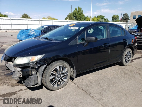 2014 Honda Civic Sedan EX with VIN 19XFB2F8XEE274575, listed as a Copart auction lot 72812584 with 151,172 mi miles and Salvage Title. Bid and sale history available at carsss.com. Image 1.