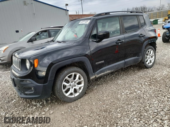 2018 Jeep Renegade Latitude with VIN ZACCJABB6JPH79379, listed as a Copart auction lot 50991485 with 83,305 mi miles and Salvage Title. Bid and sale history available at carsss.com. Image 1.