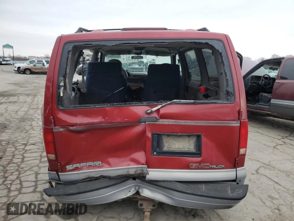 1997 GMC Safari z VIN 1GKEL19WXVB530471, wystawiony jako Copart lot #86403504 z przebiegiem Nie podano mil oraz Szkoda całkowita • Salvage title. Historia ofert i sprzedaży dostępna na DreamBid. Obrazek 6.
