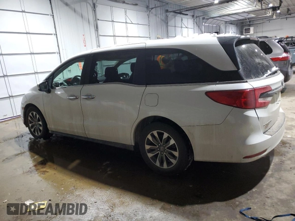 2021 Honda Odyssey EX-L with VIN 5FNRL6H76MB036222, listed as a Copart auction lot 44172475 with 105,388 mi miles and Salvage Title. Bid and sale history available at DreamBid. Image 2.