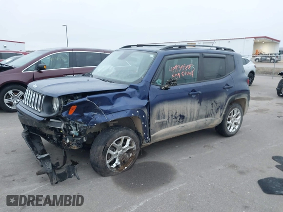 2017 Jeep Renegade Latitude with VIN ZACCJBBB5HPG53014, listed as a IAAI auction lot 40951444 with 74,456 mi miles. Bid and sale history available at carsss.com. Image 18.