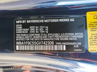 2016 BMW 2 Series 228i with VIN WBA1F9C55GV742306, listed as a Copart auction lot 41801185 with 47,395 mi miles and Salvage Title. Bid and sale history available at carsss.com. Image 12.