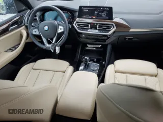 2023 BMW X3 sDrive30i with VIN 5UX43DP08P9S82575, listed as a Copart auction lot 47843655 with 4,696 mi miles and Salvage Title. Bid and sale history available at DreamBid. Image 8.